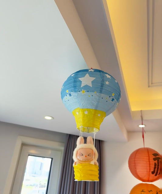 Doll Loot | labubu doll Room Hot Air Balloon Lantern Decoration(Not including the dolls.)