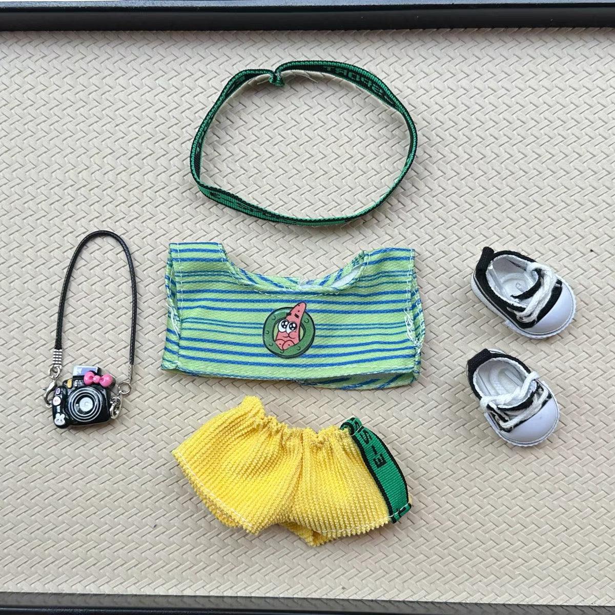 17cm labubu waifu bubble mart labubu doll sports set dress up clothes