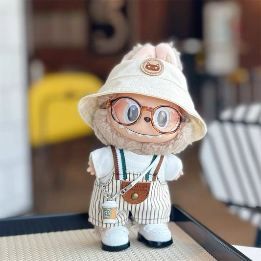 POP MATE Doll 15cm17cm Pendant Labubu clothes Suitable for 17cm Labubu Plushies Keychain Accessories