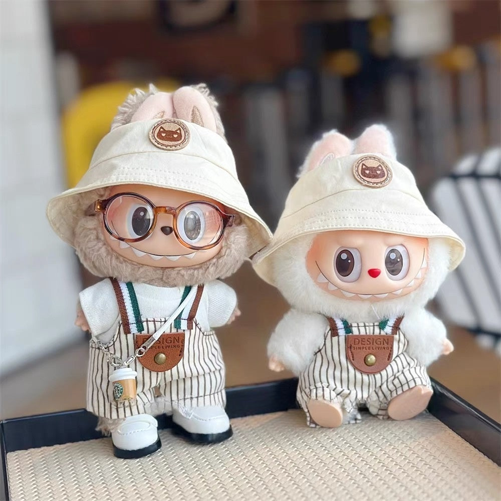 POP MATE Doll 15cm17cm Pendant Labubu clothes Suitable for 17cm Labubu Plushies Keychain Accessories