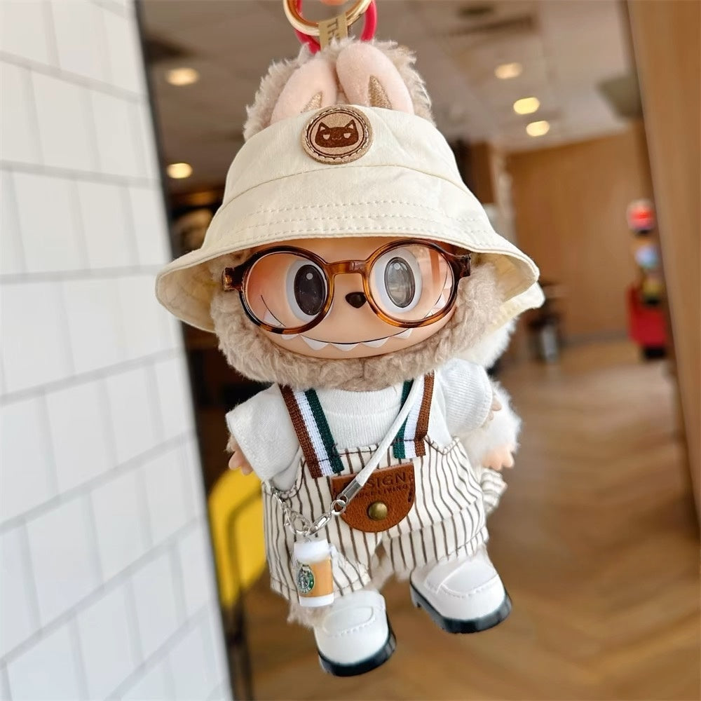 POP MATE Doll 15cm17cm Pendant Labubu clothes Suitable for 17cm Labubu Plushies Keychain Accessories