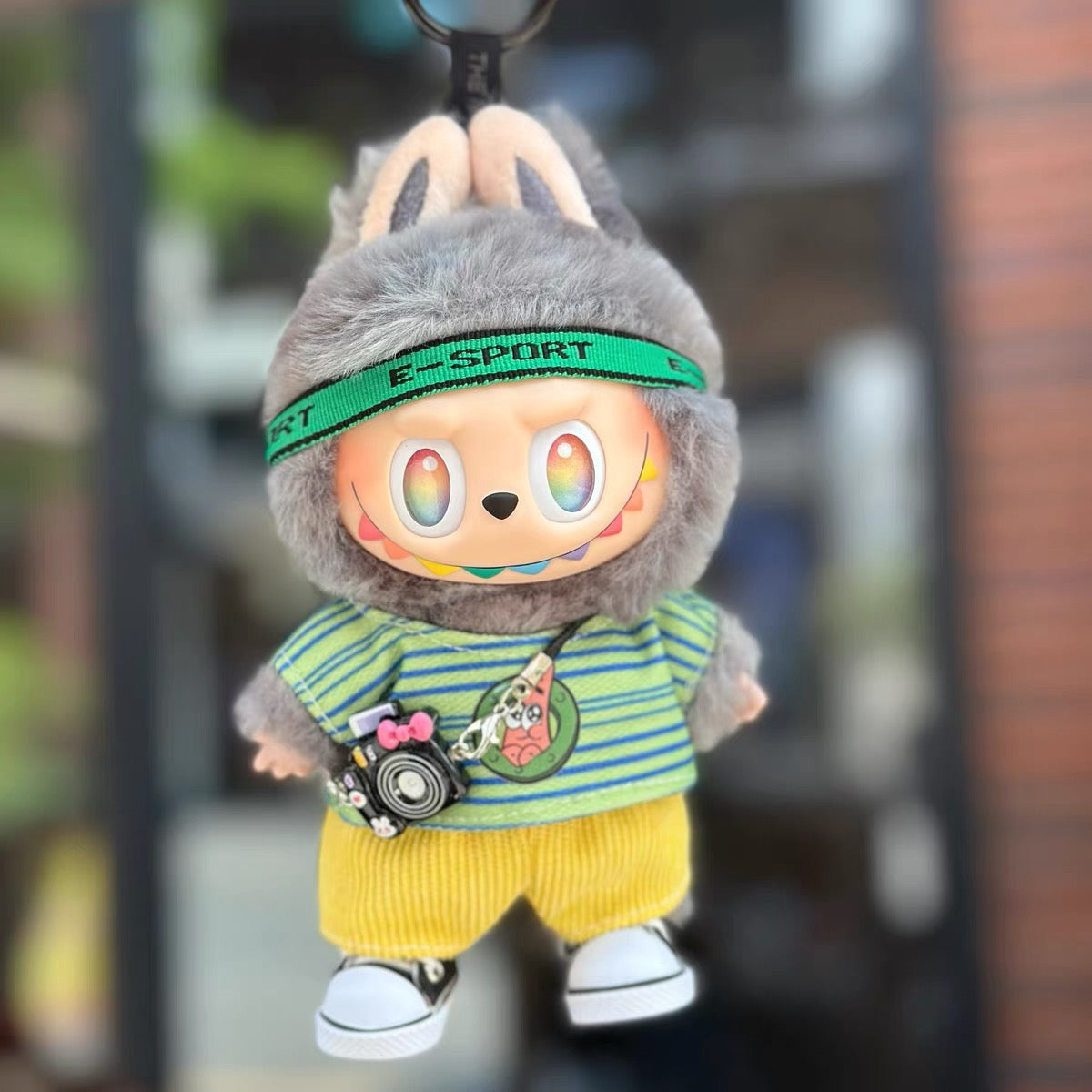 17cm labubu waifu bubble mart labubu doll sports set dress up clothes